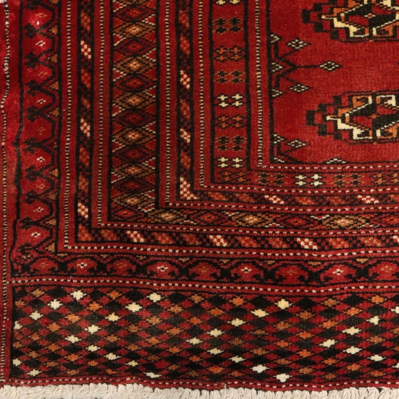 Turkmen Perserteppich 134 × 69 cm aus Wolle, handgeknüpft