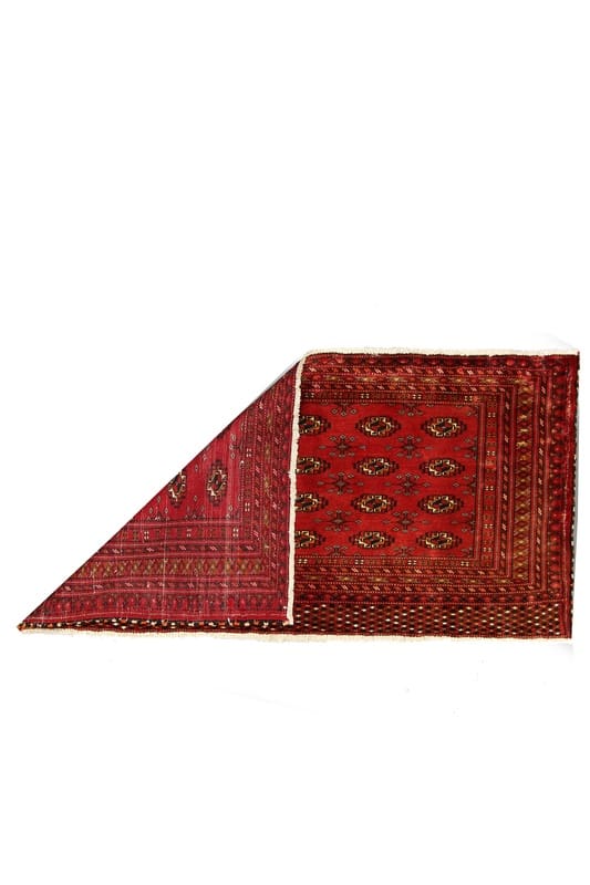Turkmen Perserteppich 134 × 69 cm aus Wolle, handgeknüpft