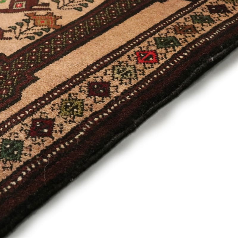 Turkmen Perserteppich 126 × 87 cm aus Wolle, handgeknüpft