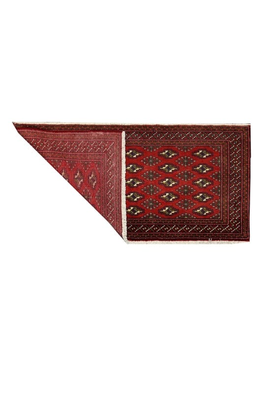 Handgeknüpfter Turkmen Perserteppich, 133 × 64 cm, Wolle