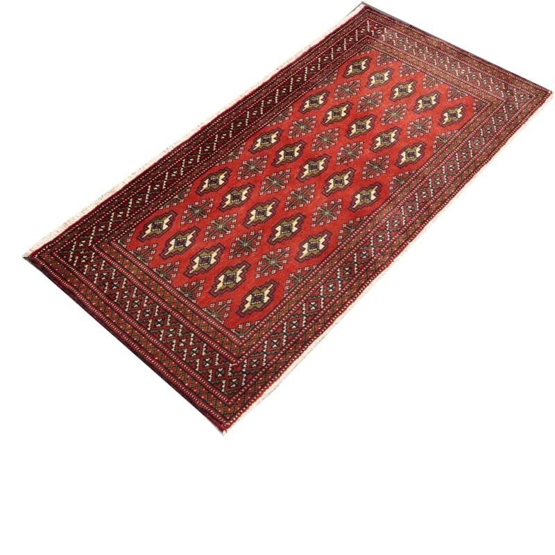 Handgeknüpfter Turkmen Perserteppich, 133 × 64 cm, Wolle
