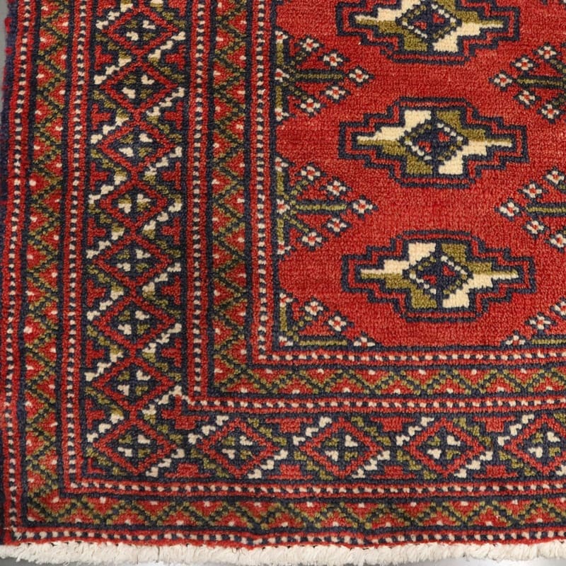 Handgeknüpfter Turkmen Perserteppich, 133 × 64 cm, Wolle