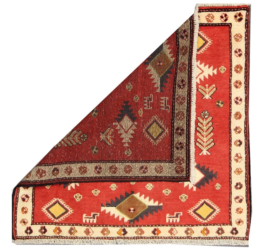 Handgeknüpfter Turkmen Perserteppich, 100 × 101 cm, Wolle