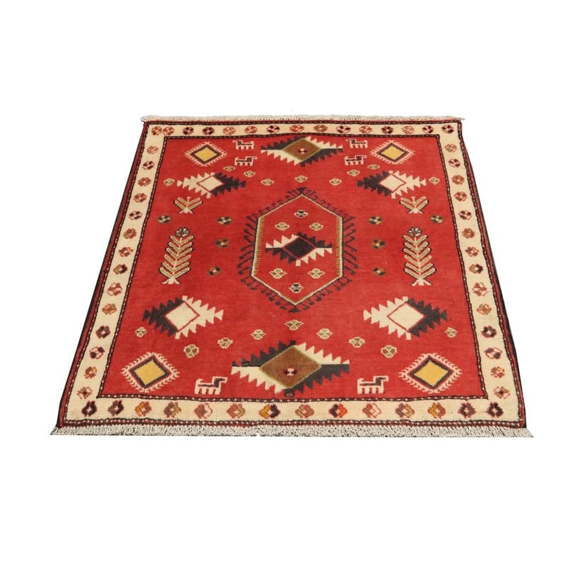 Handgeknüpfter Turkmen Perserteppich, 100 × 101 cm, Wolle
