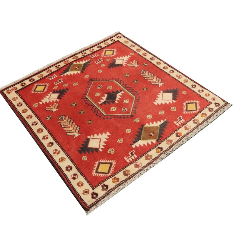 Handgeknüpfter Turkmen Perserteppich, 100 × 101 cm, Wolle