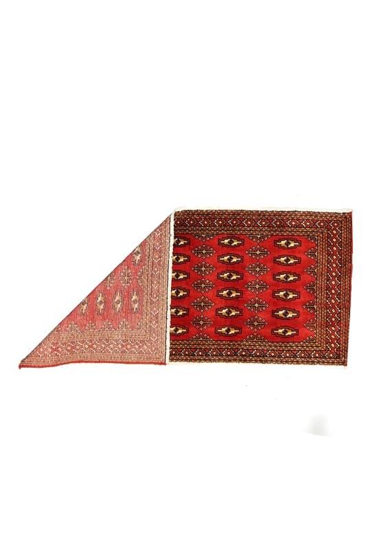 Turkmen Perserteppich 132 × 60 cm aus Wolle, handgeknüpft