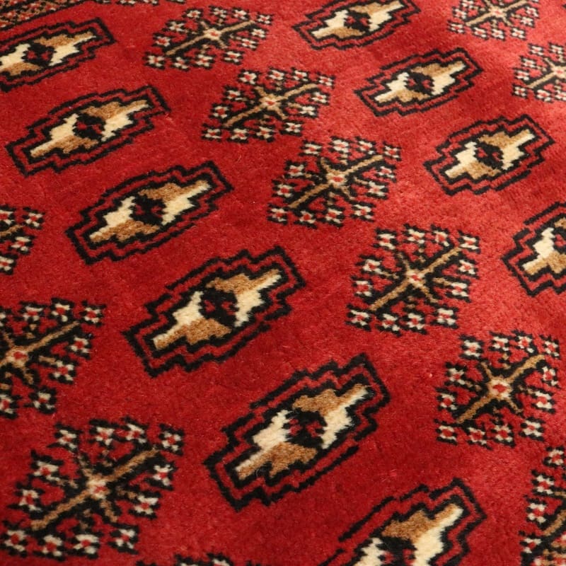 Turkmen Perserteppich 132 × 60 cm aus Wolle, handgeknüpft