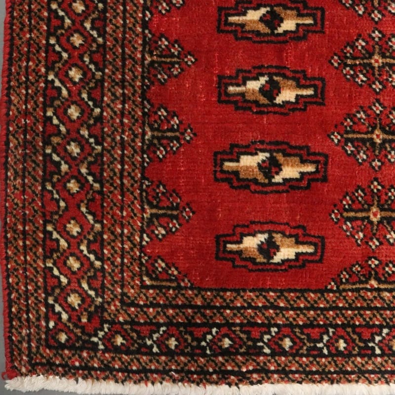 Turkmen Perserteppich 132 × 60 cm aus Wolle, handgeknüpft