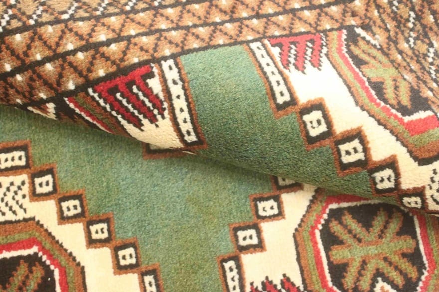 Turkmen Perserteppich 141 × 100 cm aus Wolle, handgeknüpft