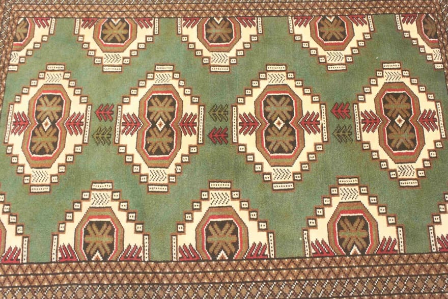 Turkmen Perserteppich 141 × 100 cm aus Wolle, handgeknüpft