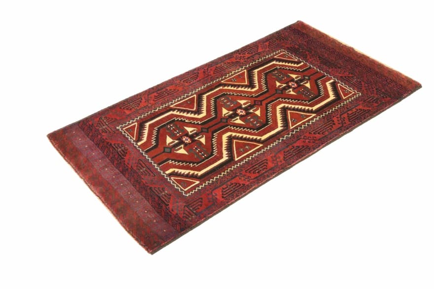Handgeknüpfter Baluch Perserteppich, 196 × 106 cm, Wolle