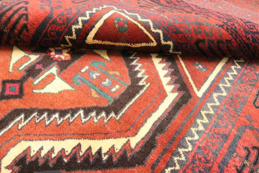 Handgeknüpfter Baluch Perserteppich, 196 × 106 cm, Wolle