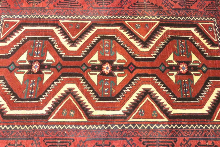 Handgeknüpfter Baluch Perserteppich, 196 × 106 cm, Wolle