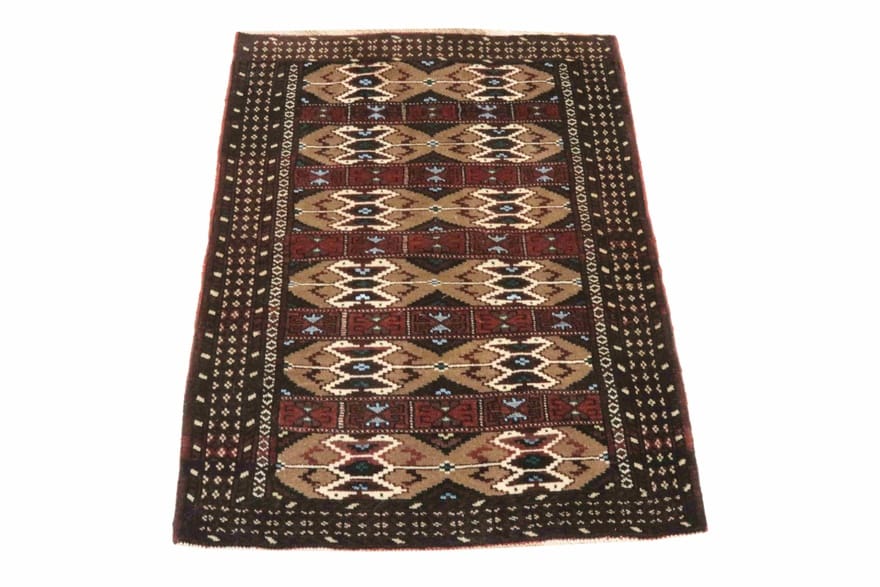 Turkmen Perserteppich aus Iran, 126 × 87 cm
