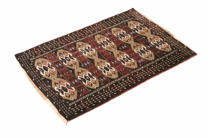 Turkmen Perserteppich aus Iran, 126 × 87 cm