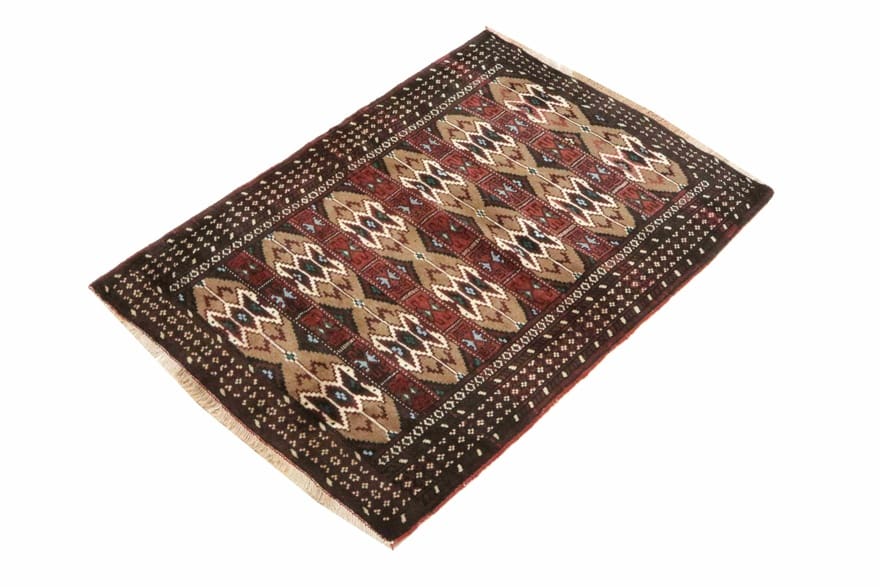 Turkmen Perserteppich aus Iran, 126 × 87 cm