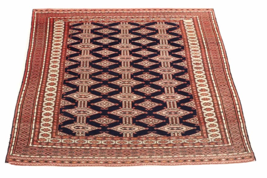 Turkmen Perserteppich aus Iran, 138 × 108 cm