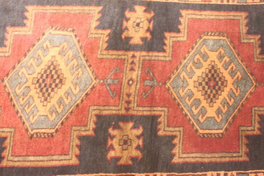Handgeknüpfter Perserteppich, 293 × 106 cm, Wolle