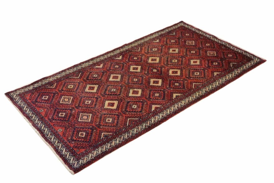 Handgeknüpfter Baluch Perserteppich 207 × 108 cm