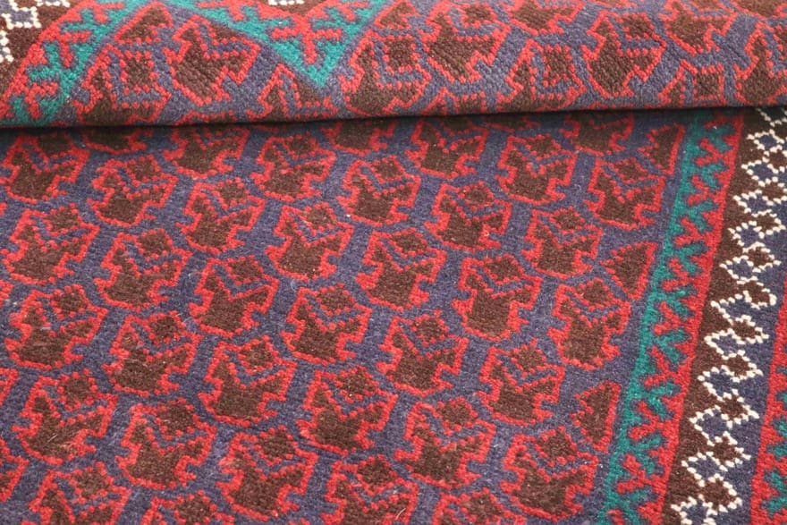 belutsch-orientteppich-127x81-cm-handgeknupft-aus-wolle-unikat-1 Handgeknüpfter Baluch Orientteppich, 125 × 80 cm
