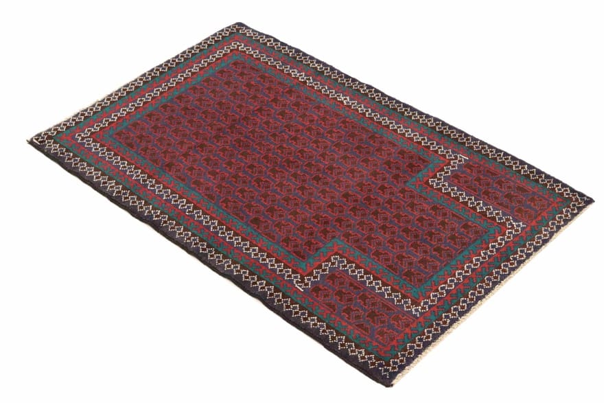 belutsch-orientteppich-127x81-cm-handgeknupft-aus-wolle-unikat-2 Handgeknüpfter Baluch Orientteppich, 125 × 80 cm
