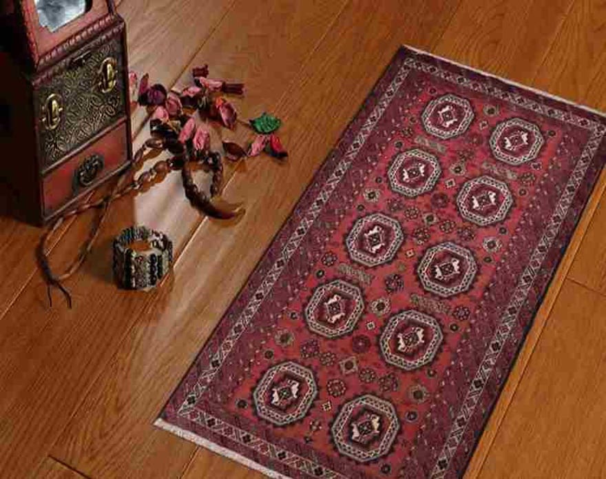 Handgeknüpfter Baluch Perserteppich, 186 × 99 cm, Wolle