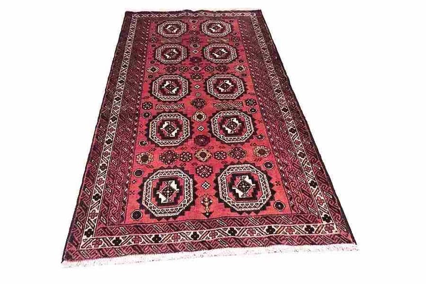 Handgeknüpfter Baluch Perserteppich, 186 × 99 cm, Wolle
