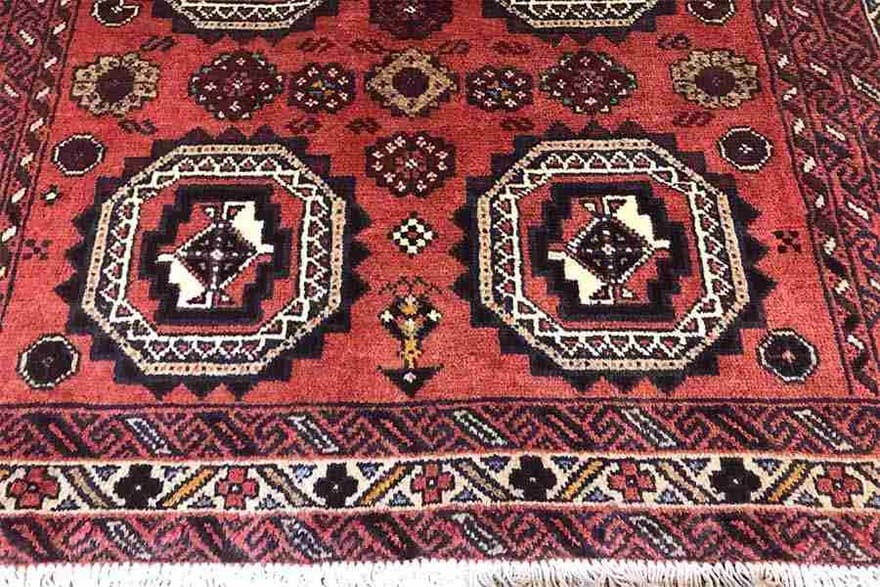Handgeknüpfter Baluch Perserteppich, 186 × 99 cm, Wolle