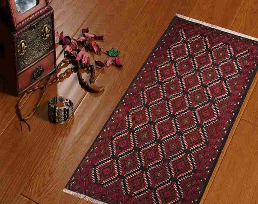 Handgeknüpfter Baluch Perserteppich, 200 × 105 cm, Wolle