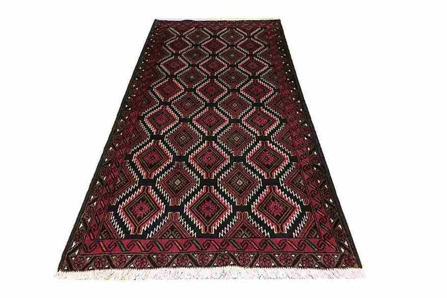 Handgeknüpfter Baluch Perserteppich, 200 × 105 cm, Wolle