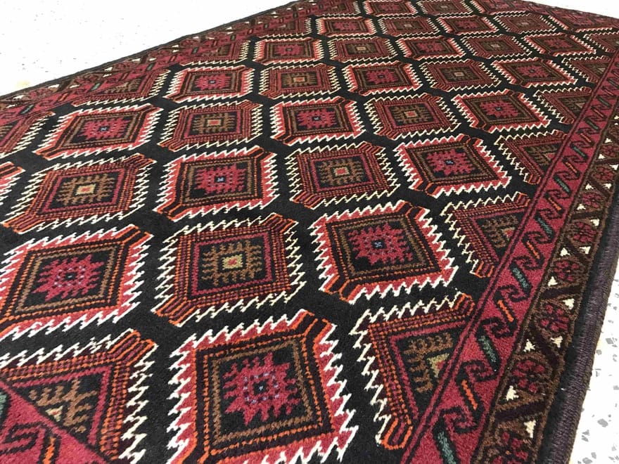Handgeknüpfter Baluch Perserteppich, 200 × 105 cm, Wolle