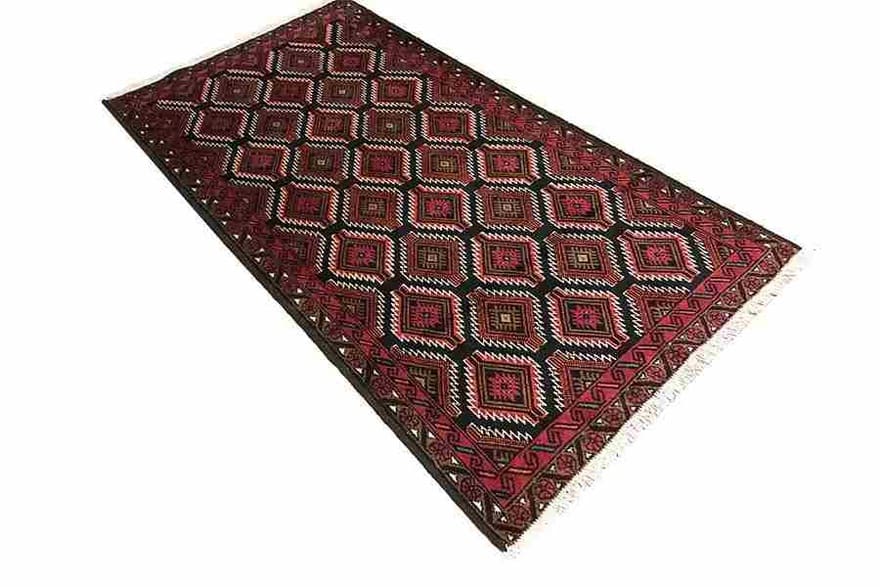 Handgeknüpfter Baluch Perserteppich, 200 × 105 cm, Wolle