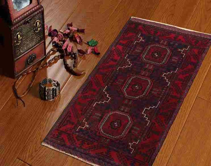 Handgeknüpfter Baluch Perserteppich, 174 × 93 cm, Wolle