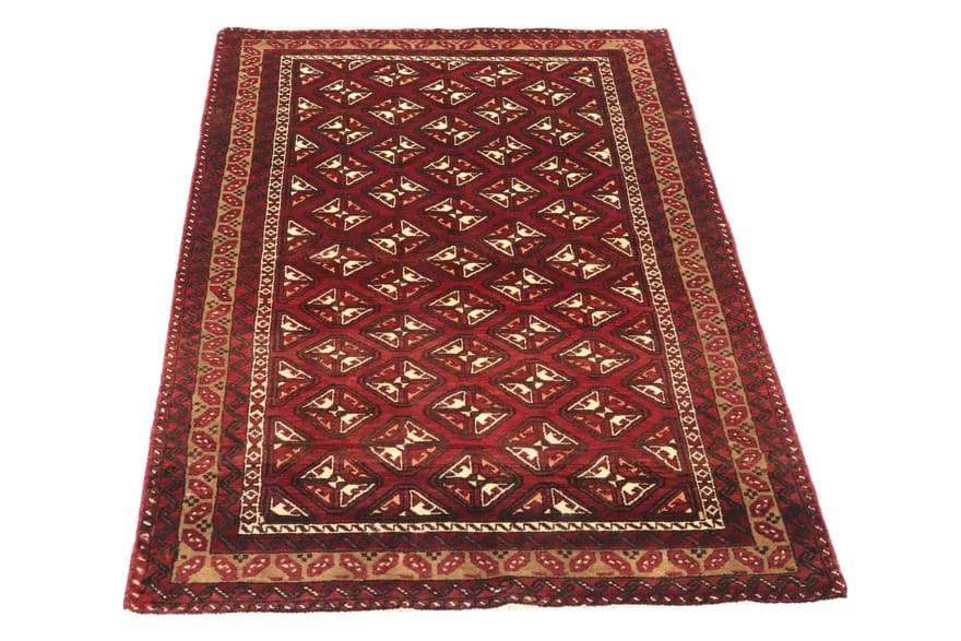 Handgeknüpfter Baluch Perserteppich, 198 × 108 cm, Wolle
