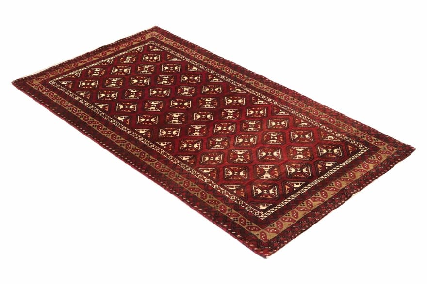 Handgeknüpfter Baluch Perserteppich, 198 × 108 cm, Wolle