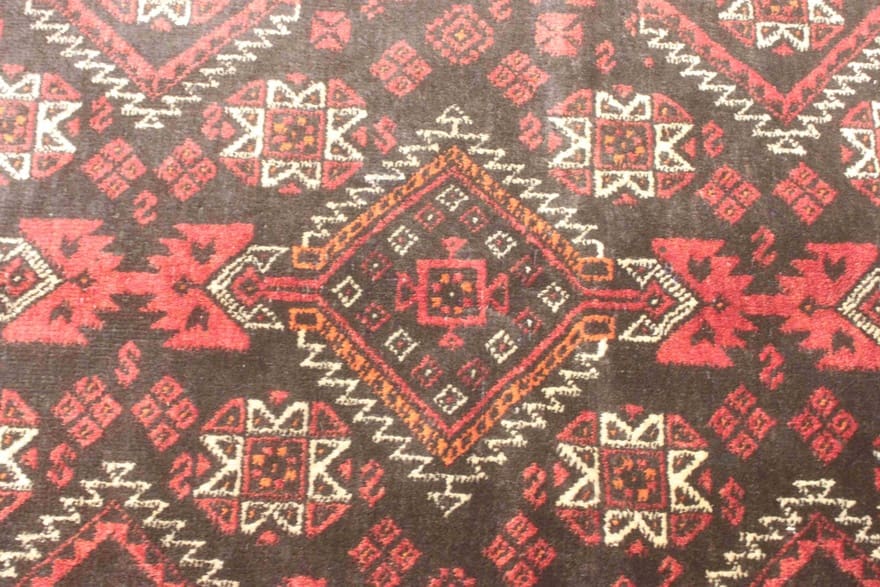 Handgeknüpfter Baluch Perserteppich, 195 × 105 cm, Wolle