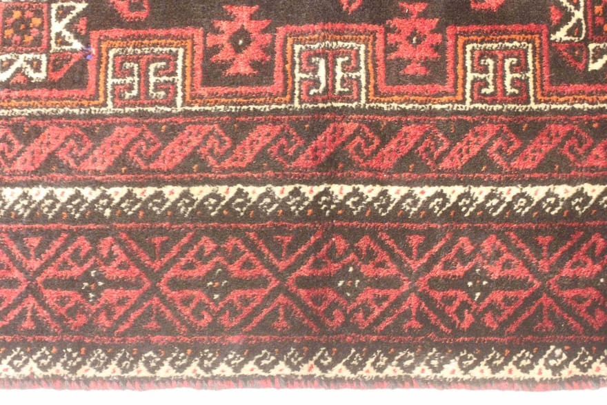 Handgeknüpfter Baluch Perserteppich, 195 × 105 cm, Wolle