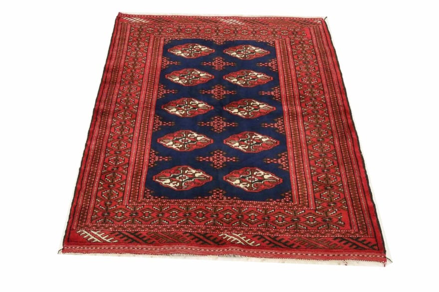 Handgeknüpfter Turkmen Perserteppich, 151 × 101 cm, Wolle