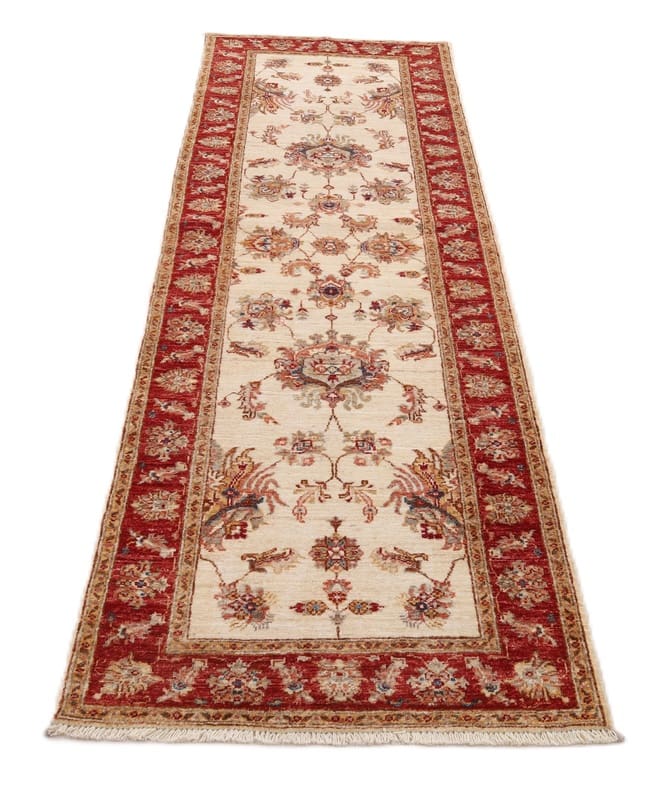zieglerfarhan-orientteppich-248x83cm-handgeknupft-antikes-design-5 Handgeknüpfter Ziegler Orientteppich 246 × 82 cm