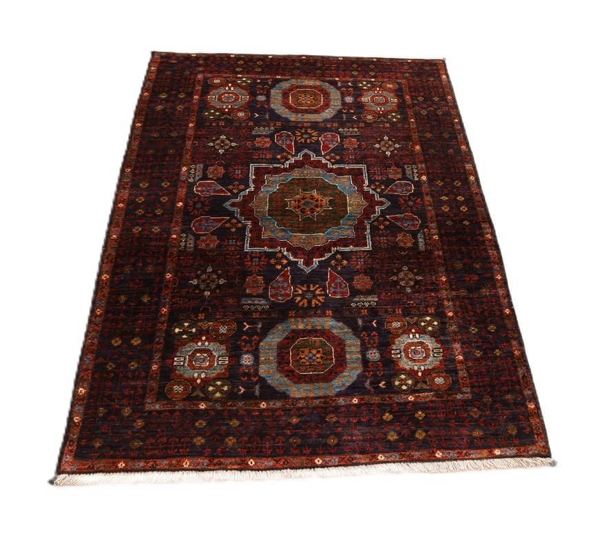 mamluk-orientteppich-153x105-cm-handgeknupft-wolle-stilvoll-6 Handgeknüpfter Mamluk Orientteppich 151 × 104 cm