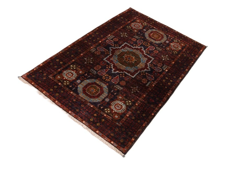mamluk-orientteppich-153x105-cm-handgeknupft-wolle-stilvoll-7 Handgeknüpfter Mamluk Orientteppich 151 × 104 cm