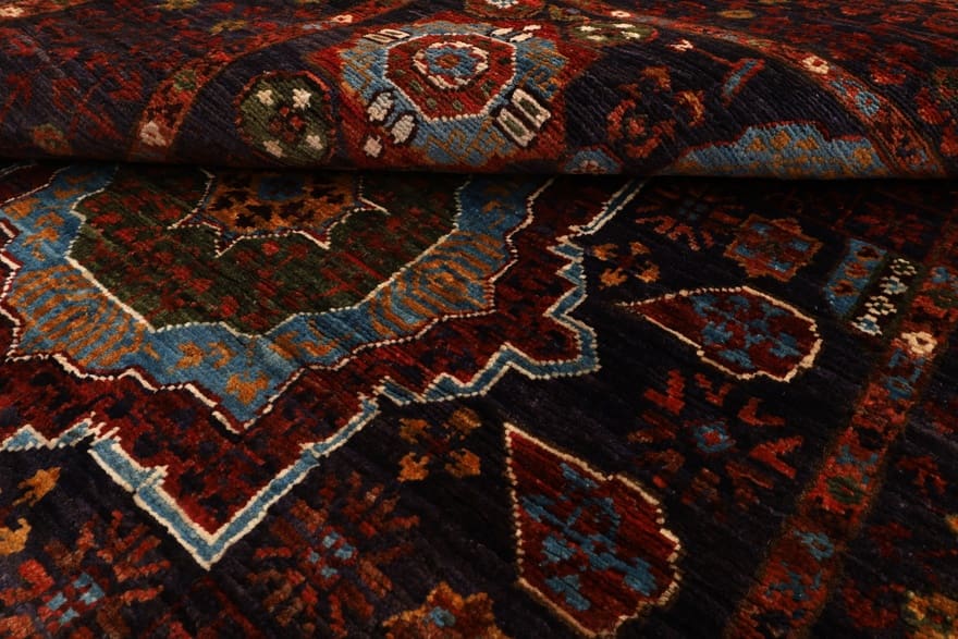 mamluk-orientteppich-153x105-cm-handgeknupft-wolle-stilvoll-9 Handgeknüpfter Mamluk Orientteppich 151 × 104 cm