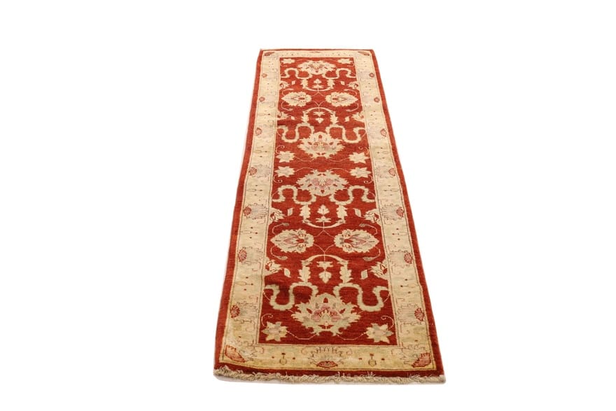 ziegler-orientteppich-362x71-cm-handgeknupft-feines-muster-1 Handgeknüpfter Ziegler Perserteppich, 360 × 70 cm, Wolle
