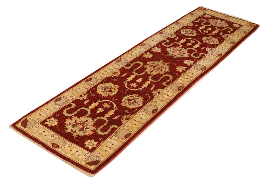 ziegler-orientteppich-362x71-cm-handgeknupft-feines-muster-3 Handgeknüpfter Ziegler Perserteppich, 360 × 70 cm, Wolle