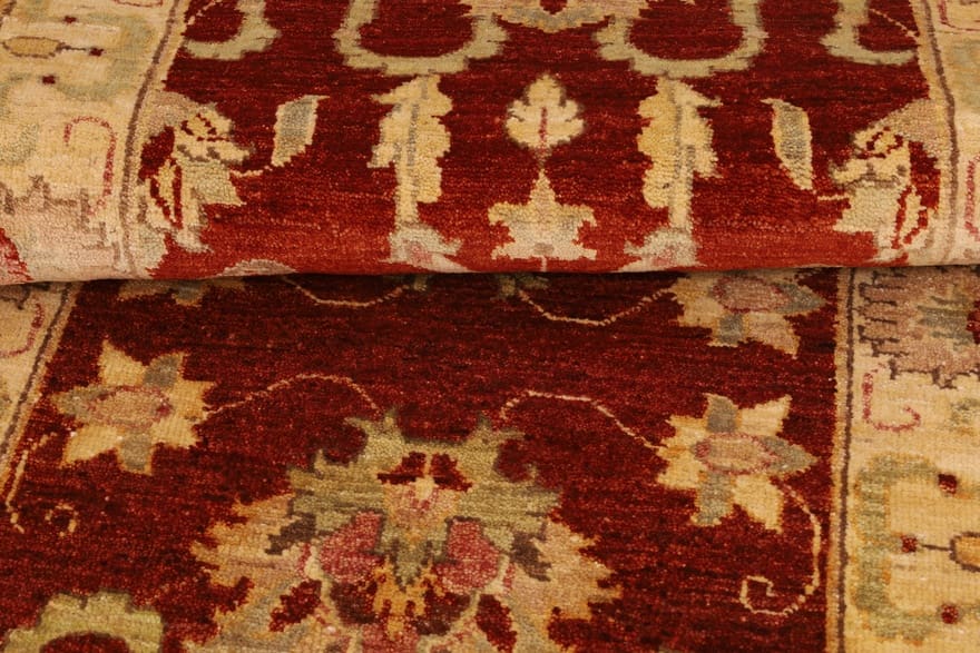 ziegler-orientteppich-362x71-cm-handgeknupft-feines-muster-6 Handgeknüpfter Ziegler Perserteppich, 360 × 70 cm, Wolle