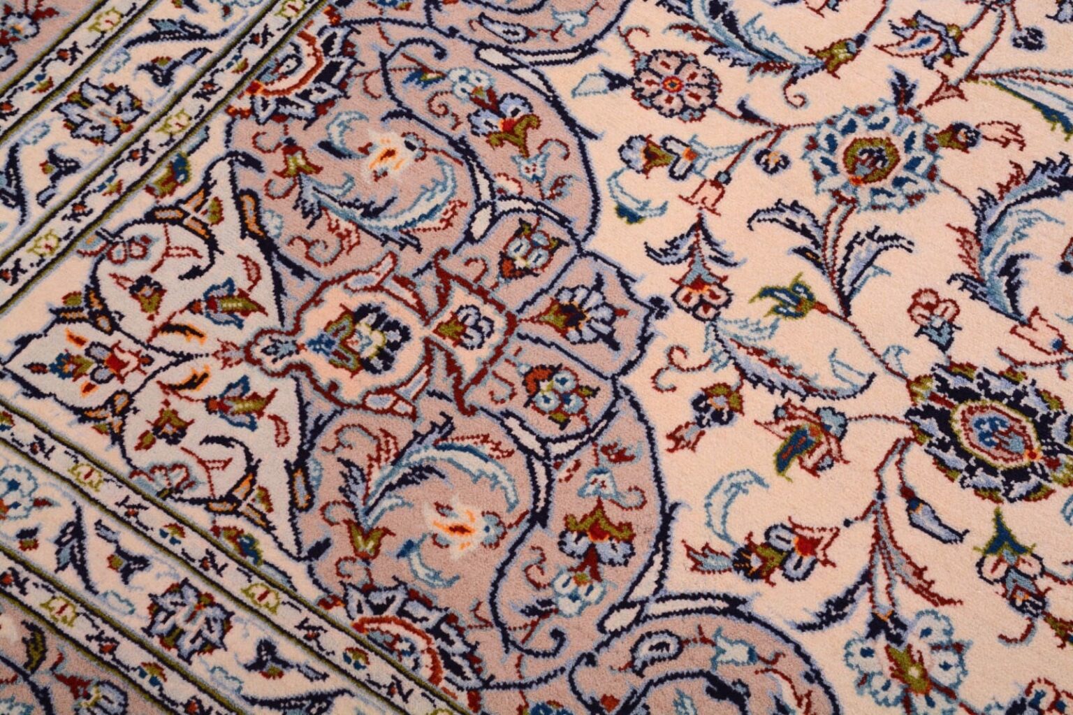 Perserteppich Kashan 376 x 275 cm Wolle handgeknüpft