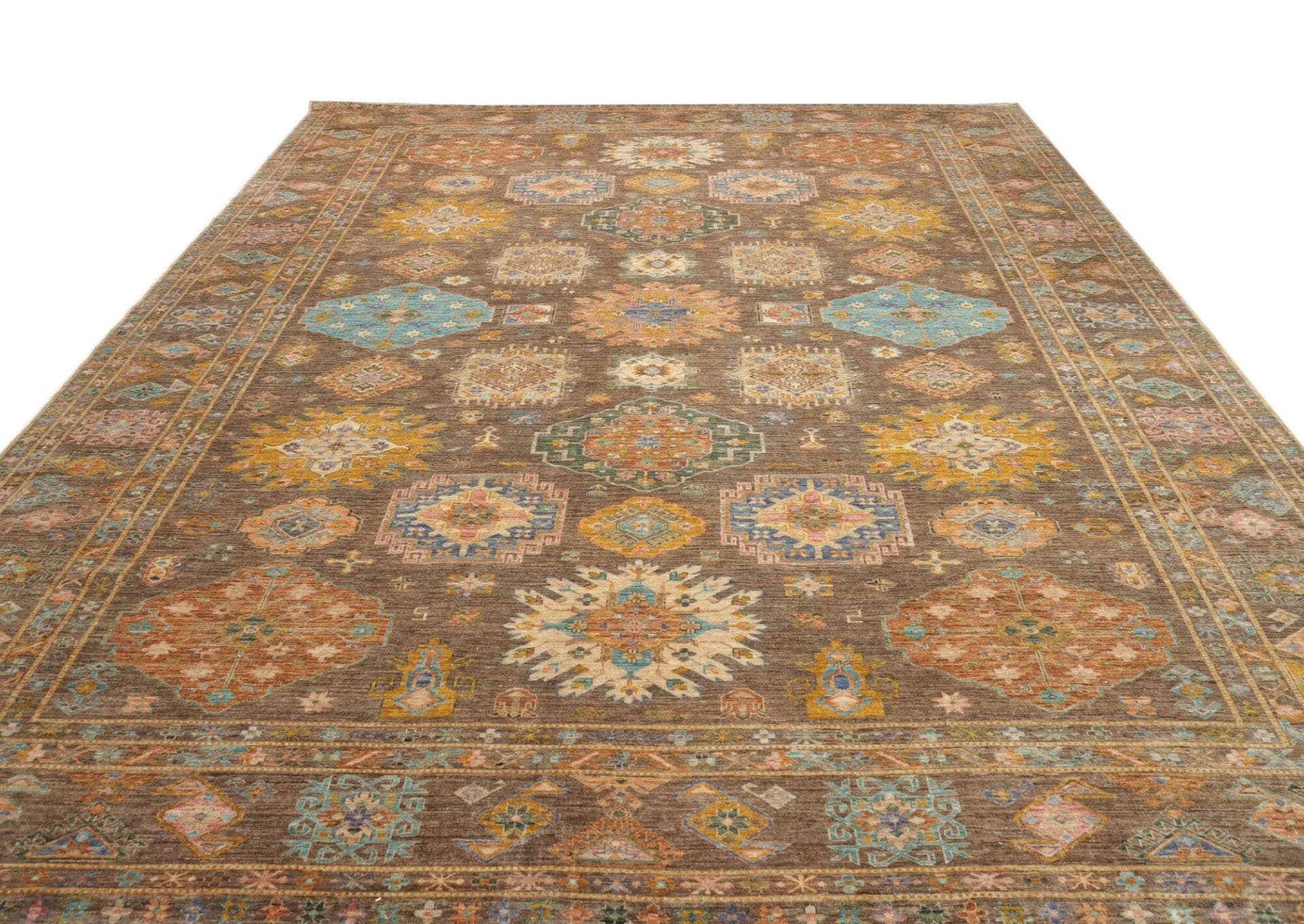 Kazak Orientteppich 363 × 466 cm aus Wolle, handgeknüpft
