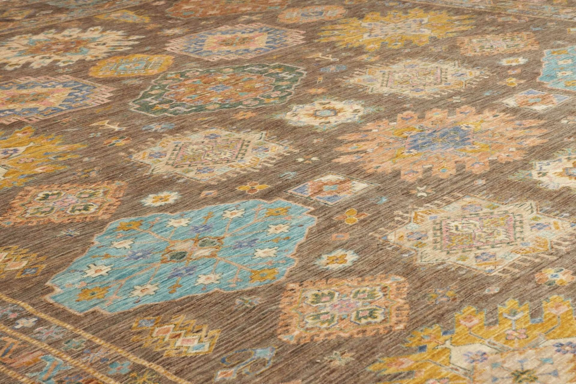 Kazak Orientteppich 363 × 466 cm aus Wolle, handgeknüpft