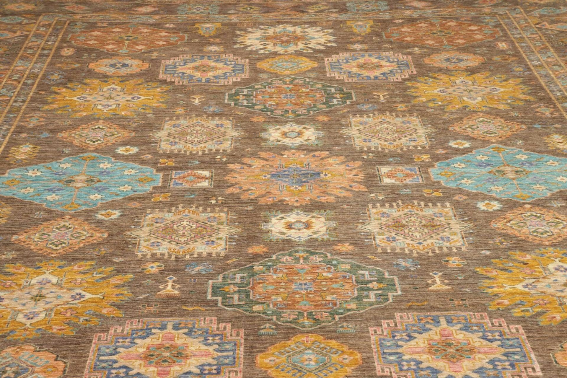 Kazak Orientteppich 363 × 466 cm aus Wolle, handgeknüpft