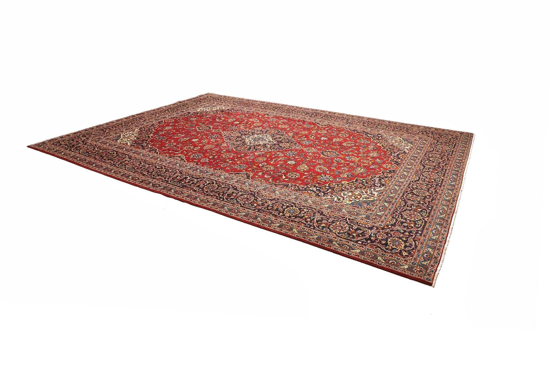 Handgeknüpfter Kashan Perserteppich 303 × 410 cm